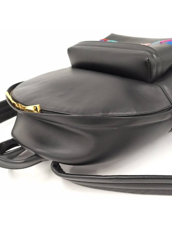 Versace Backpack Multicolor Logo Leather Black main image 6
